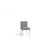 Outdoor dining chair Liner by Manutti - Anodised aluminium frame, lotus sparrow seat