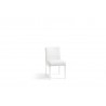 Outdoor dining chair Liner by Manutti - White frame, white nautic leather seat
