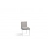 Outdoor dining chair Liner by Manutti - White frame, lotus smokey seat