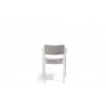 Chaise pour l'extérieur Echo de Manutti - Cadre blanc, assise corde tressée grise