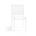 Chaise de repas carrée pour l'extérieur Helios de Manutti - Cadre et assise blanc