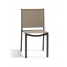 Square outdoor dining chair Helios by Manutti - Lava frame and mocca seat