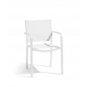 Chaise carrée pour l'extérieur Helios de Manutti - Cadre et assise blanc