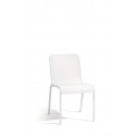 Chaise de repas pour l'extérieur Helios de Manutti - Cadre et assise blanc