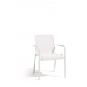 Chaise pour l'extérieur Helios de Manutti - Cadre et assise blanc
