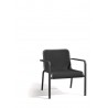 Outdoor armchair Helios by Manutti - Lava frame and black seat