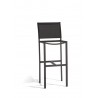 Outdoor barstool Helios by Manutti - Lava frame and black seat