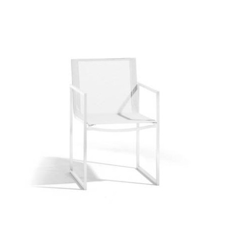 Chaise pour l'extérieur Latona de Manutti - Cadre et assise blanc