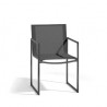 Outdoor chair Latona by Manutti - Lava frame and black seat