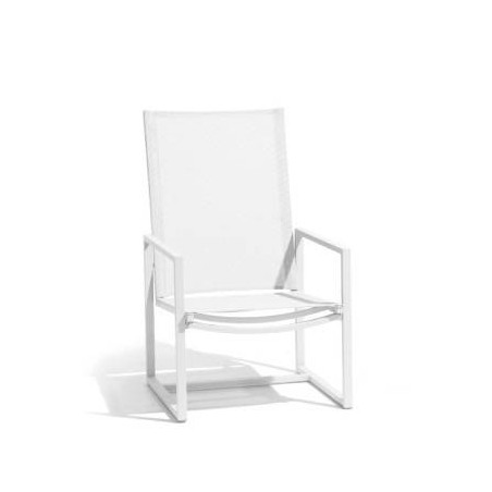 Outdoor recliner Latona by Manutti - White frame and seat