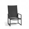 Outdoor recliner Latona by Manutti - Lava frame and black seat