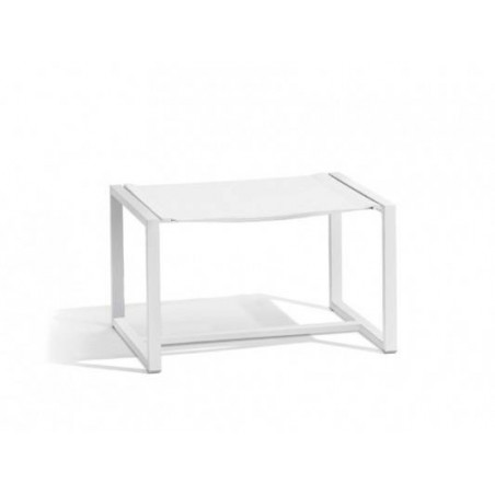 Outdoor footstool Latona by Manutti - White frame and seat