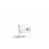 Outdoor armchair Liner by Manutti - White frame, white nautic leather seat