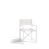 Outdoor chair Cross Alu by Manutti - White frame and batyline seat
