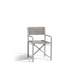 Outdoor chair Cross Alu by Manutti - Shingle frame and sand batyline seat