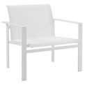 Armchair Kwadra by Sifas - White lacquered aluminium, white Textilene seat