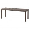 Bench Pheniks by Sifas - Moka lacquered aluminium, taupe Textylene straps