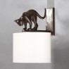 Bronze wall lamp cat Lili - Brown bronze 