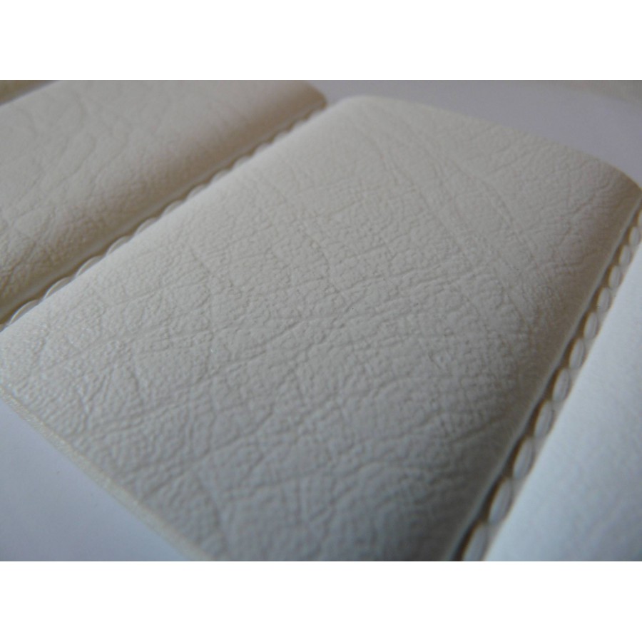 Blanc Grain Premium droit en cuir synthétique recouvert de matériau voiture similicuir tissu