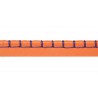 Passepoil simili-cuir diamètre 5 mm surpiqué - Houlès coloris 31106/9300 orange
