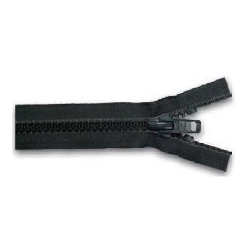 Fermeture éclair YKK séparable simple tirette chaine 10 mm noire - 60 cm