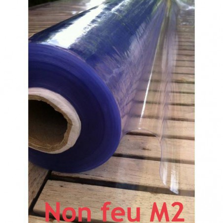Plastique cristal souple transparent 0.3 mm (30/100) non feu M2