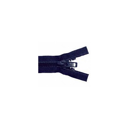 Fermeture éclair YKK séparable simple tirette chaine 10 mm bleu marine