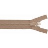 Fermeture éclair YKK séparable simple tirette chaine 10 mm marron longueur 200 cm