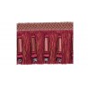 Frange effilé à quilles 12,5 cm collection Marly - Houlès coloris 33392/9470 begonia