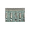 Frange effilé à quilles 12,5 cm collection Marly - Houlès coloris 33392/9670 aquamarine