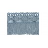 Frange moulinée simple 10 cm collection Galliera - Houlès coloris 33111/9670 bleu ancien