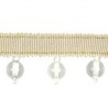 Beaded fringe 32 mm Opaline  - Houlès