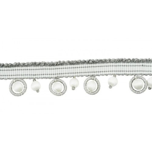 Frange Perles 55 mm collection Twiggy - Houlès coloris 33120/9010 gris perle