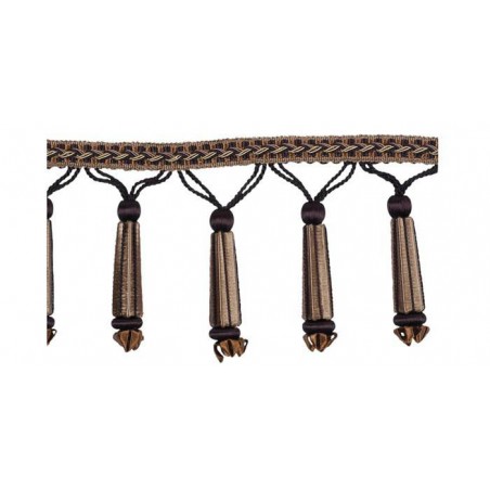 Frange Quilles 95 mm collection Marly - Houlès coloris 33395/9900 marron