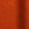 Beef leather semi aniline shiny effect Mélis orange color