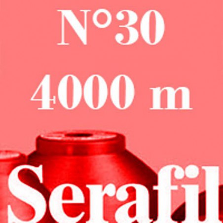 Boite de 4 cônes de fil à coudre Serafil n°30 bobine de 4000 ml