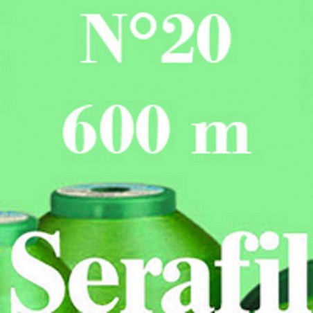 Boite de 5 cônes de fil à coudre Serafil n°20 bobine de 600 ml