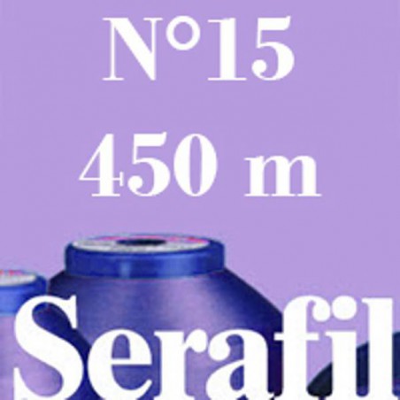 Boite de 5 cônes de fil à coudre Serafil n°15 bobine de 450 ml
