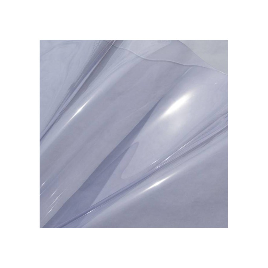 Rouleau de 20 ml de plastique cristal souple transparent 0.5 mm (50/100)  antistatique pour l'industrie