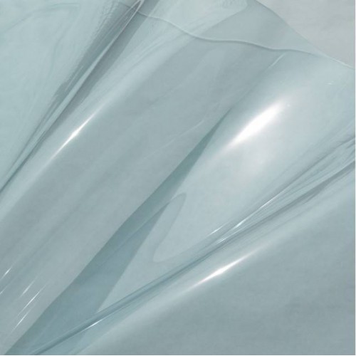 Feuille de pvc plastique cristal souple transparent vert teinté 1 mm (100/100)