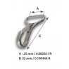 Mousqueton clip nickelé 25 mm x 55 mm