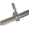 Removable stainless steel collar with tongue pin for 25 mm tube