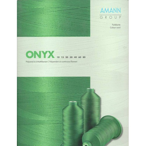 Onyx Amann Sewing thread sample card