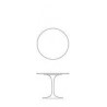 Transparent round tablecloths made to order Table Tulip Eero Saarinen Knoll ® 91 cm