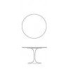 Transparent round tablecloths made to order Table Tulip Eero Saarinen Knoll ® 107 cm