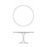 Transparent round tablecloths made to order Table Tulip Eero Saarinen Knoll ® 137 cm