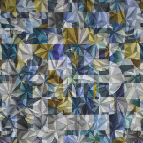 Tissu Jacquard géométrique Kaleidoscope de Casal coloris 12844_1443_Horizon Ambre