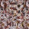 Tissu Jacquard géométrique Kaleidoscope de Casal coloris 12844_8042_ Grenat Or