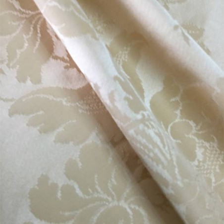 Tissu Damas Rose Brillant - Découpe 280 Cm X 280 Cm - Coton - Italie - Neuf - Pour Coussins, Nappes, Rideaux