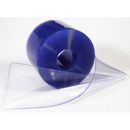 Roll of 50 meters Flexible PVC cristal clear plastic curtain strip width 40 cm by metre